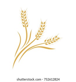 Abstract Wheat Logo Element