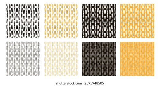 Abstract wheat pattern on pack. Wallpaper decoration. Vector illustration