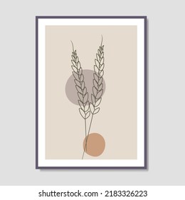 Abstract Wheat Sheaf Wall Art Poster Canvas Print