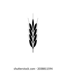 Abstract wheat. Simple vector illustration. Abstract icon. Symbol, logo illustration. White background.