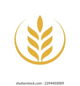 abstract Wheat vector logo template