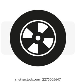 Abstract wheel icon for web design. Vector illustration.