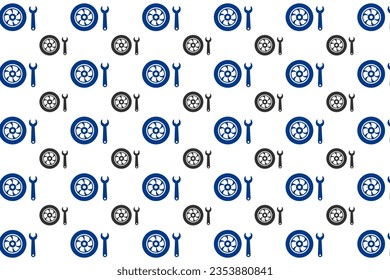 Abstract Wheel and Wrench Pattern Background, can be used for business designs, presentation designs or any suitable designs.