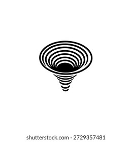 Vórtice caprichoso Abstractas: Una ilustración abstracta que muestra la ilusión de un vórtice, simbolizando los misterios de la ciencia y las profundidades de lo desconocido