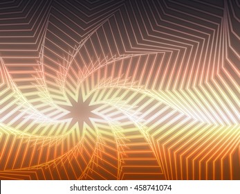 Abstract whirl bright lighting background with star. Art vector illustration