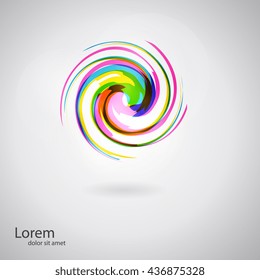 Abstract whirl logo template. Abstract logo design template. As sign, symbol, logo, web, label, emblem. Infinite shape. Vector illustration