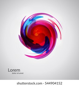 Abstract whirl logo template. As sign, symbol, logo, web, label. Vector illustration.