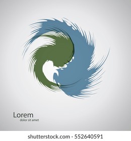 Abstract whirl logo template. As sign, symbol, logo, web, label. Vector illustration.