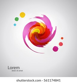 Abstract whirl logo template. As sign, symbol, logo, web, label. Vector illustration.