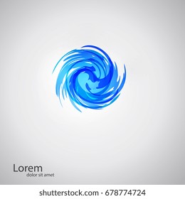 Abstract whirl logo template. As sign, symbol, logo, web, label. Vector illustration.