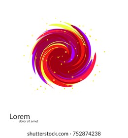 Abstract whirl logo template. As sign, symbol, logo, web, label. Vector illustration.