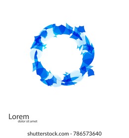Abstract whirl logo template. As sign, symbol, logo, web, label. Vector illustration.