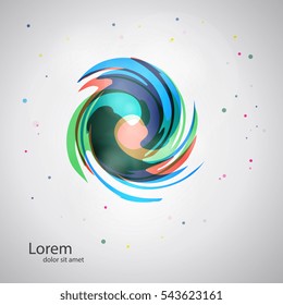 Abstract whirl logo template. Vector illustration