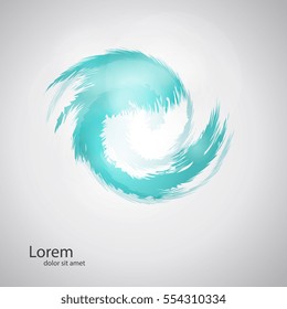 Abstract whirl logo template. Vector illustration