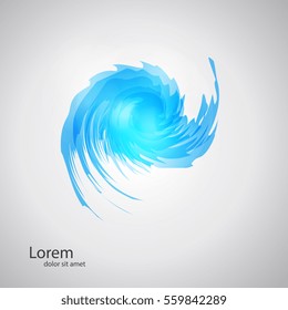 Abstract whirl logo template. Vector illustration