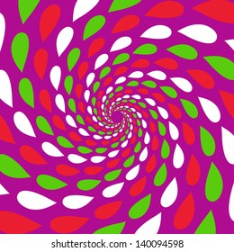Abstract whirlpool background in bright colors. Vector illustration