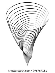 abstract, whirlpool, geometric tornado, vertical funnel, geometric shapes, vector