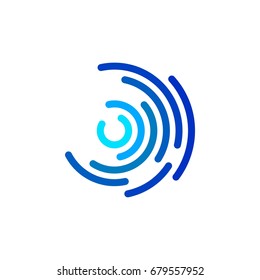 Abstract Whirlpool Line Logo Template Illustration Design. Vector EPS 10.