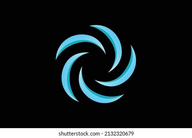 Abstract whirlpool logo design and symbol art