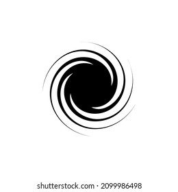 Abstract Whirlpool On White Background Isolated Vector Template For Symbol, Logo, Icon, Etc