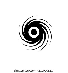 Abstract Whirlpool on White Background Isolated Vector Template for Symbol, Logo, Icon, etc