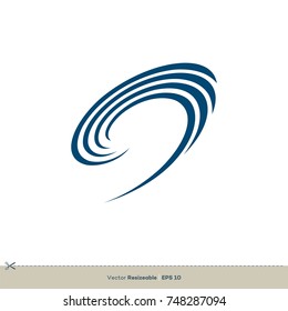 Abstract Whirlpool Vector Logo Template Illustration Design. Vector EPS 10.