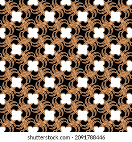 Abstract whirlwind with wavy line seamless pattern. Fashion graphic design. Modern stylish texture. Monochrome template for prints, textiles, wrapping, wallpaper, banner, business. Vector illustration