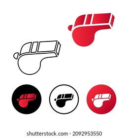 Abstraktes Whistle Icon Illustration Flaches Design