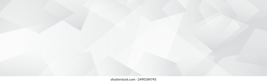 Abstract white 3d banner design background