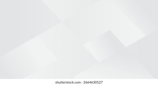 Abstract white 3d banner design background. vector ilustration