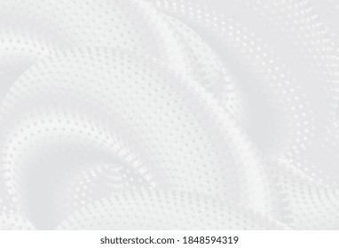 Abstract White 3D fluid shape background. Wave Technology Background. Creative 3D blend shapes dynamic composition. White colored blend with swirls waves and twists. Vector illustration. EPS 10
