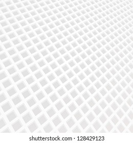 Abstract White 3D Mosaic Grid Background