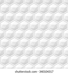 Abstract white 3d texture - seamless vector background.