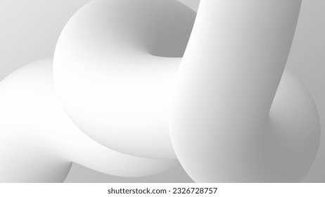 abstract white 3d wavy fluid background wallpaper. Abstract gray 3d fluid line blend background. Abstract 3d landing page template. Website concept, flyer, brochure, banner background