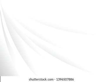 Abstract white 3D wavy wave background with shadow and place for your text.