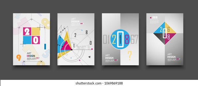 Abstract white a4 brochure cover design. Fancy info banner frame. Modern ad flyer text. Annual report binder. Title sheet model set. Fancy vector front page. Rhombus, circle art. Orange line figure.