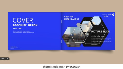 Abstract white a4 brochure cover design. Fancy info banner frame. Modern ad flyer text. Annual report binder. Title sheet model set. Fancy vector front page. City font blurb art. Blue line figure