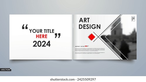 Abstract white a4 brochure cover design. Fancy info banner frame. Modern ad flyer text. Annual report binder. Title sheet model set. Fancy vector front page. City font blurb art. Red line figure