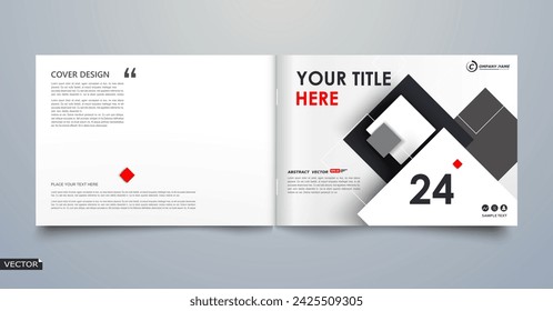 Abstract white a4 brochure cover design. Fancy info banner frame. Modern ad flyer text. Annual report binder. Title sheet model set. Fancy vector front page. City font blurb art. Red line figure