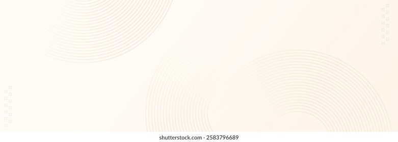 Abstract White antique circle lines on white background. Geometric stripe line art design. Modern gradient lines pattern. Futuristic technology concept.