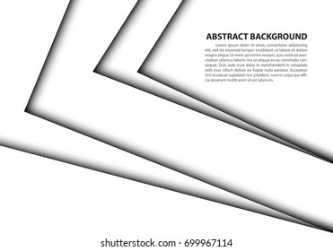 Abstract white arrow overlap blank space with sample text place design modern futuristic creative idea background vector illustration.