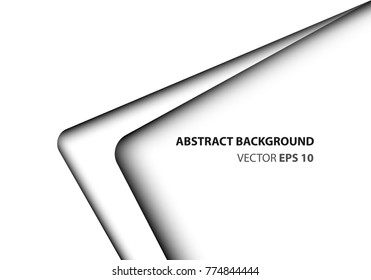 Abstract white arrow overlap with text design modern background vector illustration.