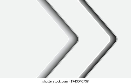 Abstract white arrow shadow with blank space design modern background vector illustration.