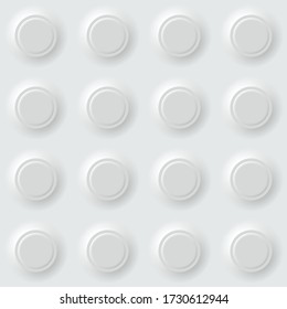 Resumen de fondo blanco con botones de volumen 3d