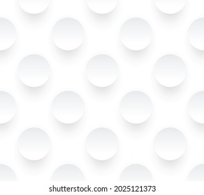 Resumen de fondo blanco con patrón de círculos 3D, interesante ilustración de fondo vectorial gris blanco.