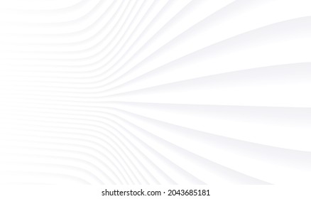 Abstract white background with 3D lines pattern,  minimal white gray striped vector background illustration for business presentation, neumorphism design.