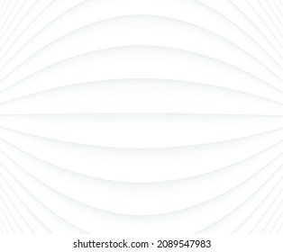Abstract white background with 3D lines pattern,  minimal white gray neumorphic striped vector background illustration for business presentation, neumorphism design.
