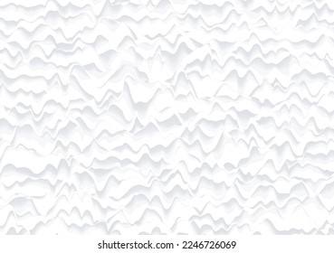 Abstract white background with 3d lines pattern,  minimal white gray pattern vector background illustration for business presentation, backdrop or wallpaper.