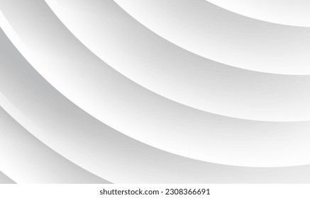 Abstract white background with 3D lines pattern, white gray striped background for business presentation, architectural minimal white grey neumorphism design. Futuristic technology design.Vector EPS10