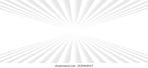 Abstract white background with 3d lines pattern, architecture minimal striped background for business presentation, 3d vector illustration.